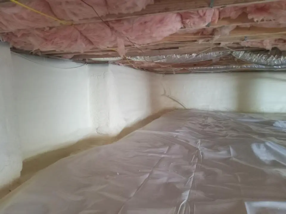 Crawl space encapsulation with closed-cell spray foam for Roof Leak Repair in Cedartown